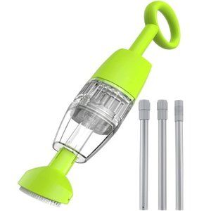 Handheld Pool Vacuum - Cordless Rechargeable with Telescoping Pole (Green)